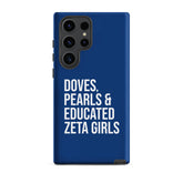Doves Pearls & Educated Zeta Girls Tough Case for Samsung® - Blue